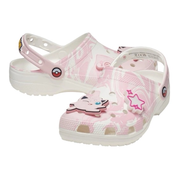 CROCS Other - Crocs Pokemon Jigglypuff Classic Clogs Mens‎ Size 13 Pink Slip On Shoes